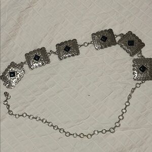 Silver and Black Square Link Belt 12th tribe OS